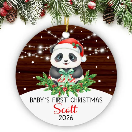 Vista 17 de Adorno de conejito de bebé, adorno personalizado con nombre y año para recién nacido 2026, decoración de conejo de Navidad personalizada, regalo