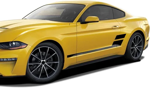 Vista 3 de Kit de calcomanías de calcomanías para Ford Mustang S550 GT350 GT500 2015-2022 (negro brillante)