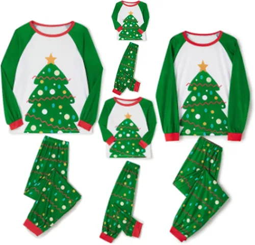 Vista 6 de Pijamas de Navidad para la familia, conjunto de pijamas de Navidad a juego para la familia, pijamas de Navidad para la familia, ropa de dormir 2023