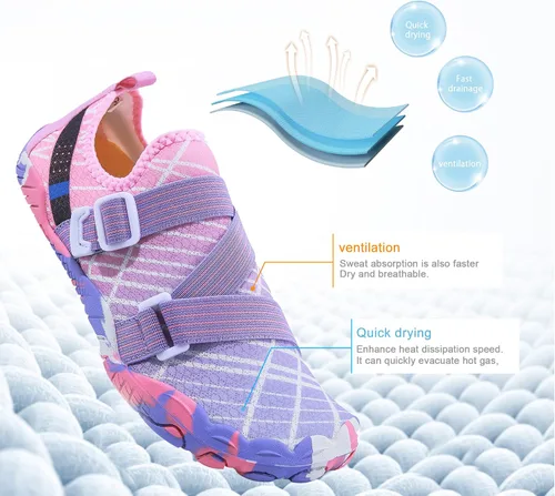 Vista 7 de SIPUHK Womens Mens Water Shoes Quick Dry Slip-on Barefoot for Swim Surf Diving Beach Pool Aqua Sports Walking Yoga