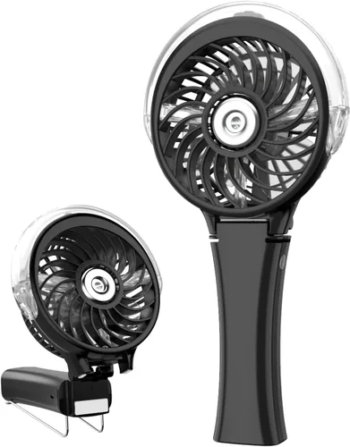 Vista 13 de HandFan Ventilador de nebulización portátil mejorado, ventilador de niebla personal recargable, ventiladores de niebla de agua en aerosol, mini Beige