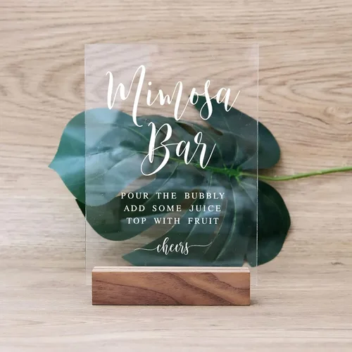 Vista 22 de Letrero de libro de invitados de audio para boda con soporte de madera - 5" x 7" aspecto de cristal transparente, letrero de libro de invitados