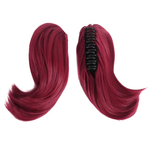 Vista 6 de MapofBeauty 16 pulgadas15.7 in Lolita Sweet and Lovely Straight Anime Cosplay Pelucas (Rojo)