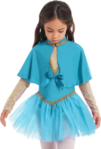 Vista 2 de Moggemol Disfraz de maestro de anillo de circo para niñas vestido tutú capa y pulsera para Halloween fiesta de cosplay