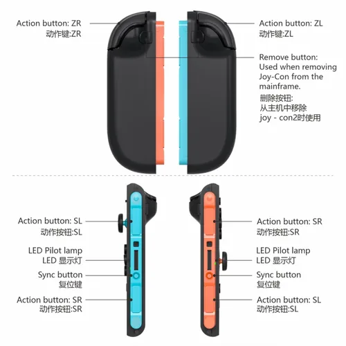 Vista 7 de Wireless Controller Compatible with Nintendo Switch 2, Switch 2 Controller with Wrist Straps, Joystick Caps, Support Dual Vibration/Wake-up/Motion