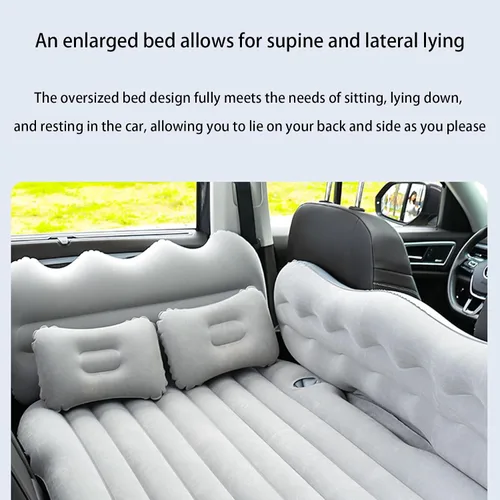 Vista 8 de Cama inflable para coche con inflado rápido para SUV, camping, resistente al agua, 50.4 in, cama de aire ergonómica para coche