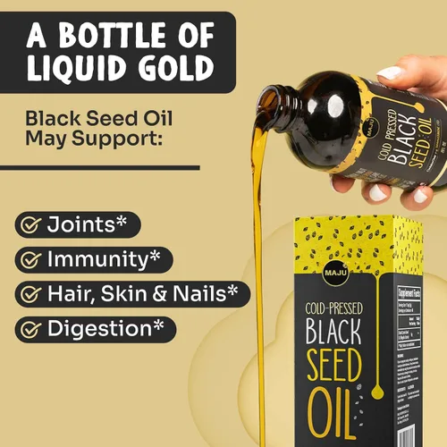 Vista 4 de Maju Superfoods Paquete de aceite de semilla negra y orégano