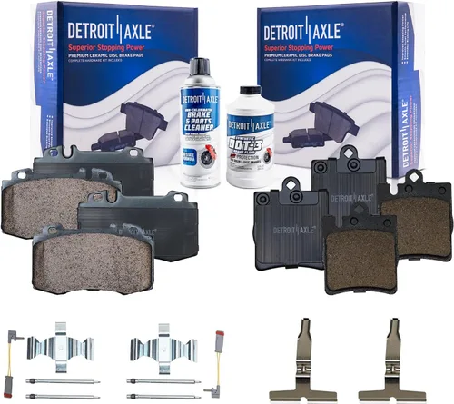 Vista 123 de Detroit Axle - Pastillas de Freno Delantero para Nissan Altima Maxima Sentra 350Z Cube Juke Versa INFINITI G35 I30 I35 Suzuki SX4 Crossover