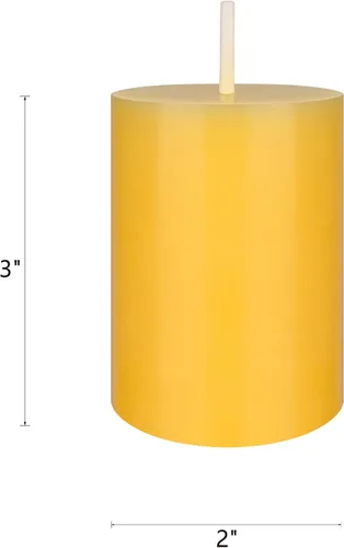 Vista 2 de Mega Candles 1 vela perfumada de citronela sólida, vela de cera vertida a mano de 2 x 3 pulgadas, uso en interiores y exteriores, campamento
