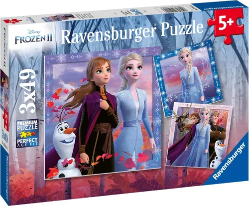 Vista 11 de Ravensburger Rompecabezas de Frozen 2 de Disney – vibrante juego de valor 3 en 1 Cada caja contiene 3 rompecabezas únicos de 49 piezas Hecho a