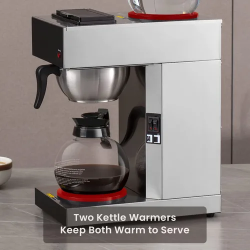 Vista 9 de SYBO Cafetera comercial para verter sobre 12 tazas SF-CB-2GA