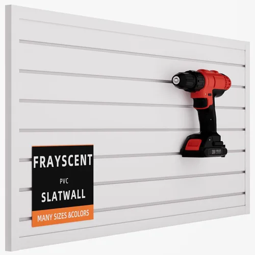 Vista 16 de Panel Slatwall para Garaje - Sistemas de Almacenamiento de Pared Ranurada con 26 Accesorios Slatwall, Paneles de Pared Ranurada de PVC Negro