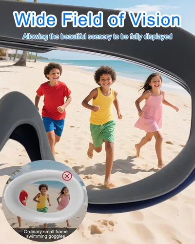 Vista 8 de seasprint Swim Goggles for Kids 6-12, Wide View Anti-Fog UV Protection No Leaking,Boys Girls Youth Swimming Goggles