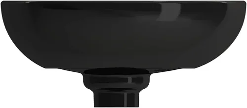 Vista 6 de BOCCHI Etna Vessel Arcilla refractaria 23.25 pulgadas con tapa de drenaje a juego en negro