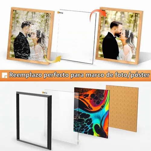 Vista 4 de Gartful - Lámina de acrílico transparente de 6x8 pulgadas - 0.08"/2mm, panel de plexiglás de plástico transparente cuadrado para proyectos DIY