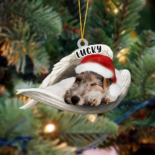 Vista 132 de Ángel durmiente de Afghan Hound para Navidad, adorno personalizado con el nombre del perro, adorno de Navidad personalizado para amantes de perros