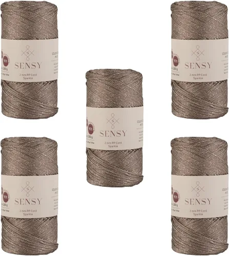 Vista 154 de Sensy Premium 2mm 229.5 metros de cuerda de poliéster 100% cordón de polipropileno Cordón de macramé 2mm Cordón para bolso de crochet Hilo