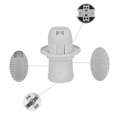 Vista 7 de 6 unids por paquete E14 LED bombilla portalámparas retenedor anillos y adaptador de repuesto Candelabro Candelabro lámpara zócalo