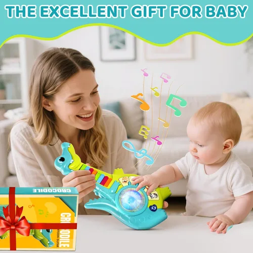Vista 5 de Marstone Juguetes para Niños Pequeños de 1 Año de Edad Regalo para Niño: Juguetes Musicales para Bebé Niña de 12-18 Meses, Piano Guitarra Educativo