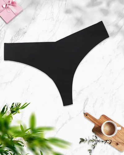 Vista 2 de Banamic Tangas sin costuras para mujer, tanga, ropa interior invisible, bragas para mujer