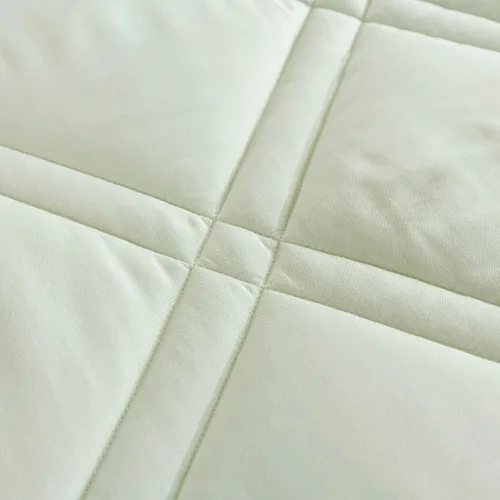 Vista 3 de Feather and Loom - Edredón alternativo de plumón con doble puntada de diamante para todas las estaciones, funda de microfibra suave y de fácil