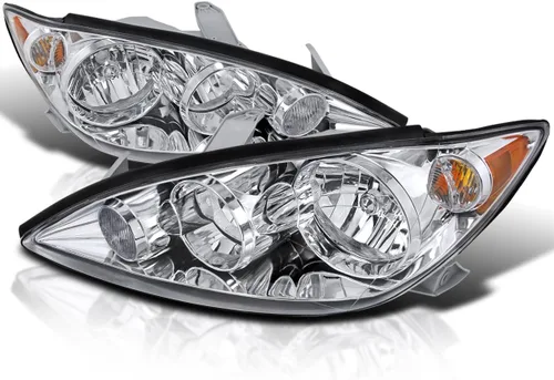 Vista 6 de SPEC-D TUNING Faros delanteros negros compatibles con Toyota Camry 2005-2006, conjunto de lámpara de luz frontal L+R
