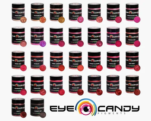 Vista 6 de Eye Candy Polvo de pigmento de mica premium Adzuki-IRO rojo (25 G), multiusos, aditivo para artes y manualidades, epoxi, arte de resina, esmalte