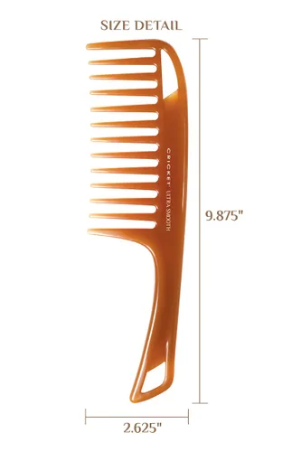 Vista 5 de Peine desembarazador ultra suave Cricket para cabello mojado, seco, largo y grueso. Anti-friz. Peine de ducha para desenredar con aceites de argán
