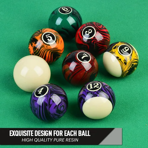 Vista 3 de Billiard Balls Complete 16 Ball Set, Pool Balls Billiard Set 2-1/4" Regulation Size,New Upgrade Billiards Professional Pool Table Balls