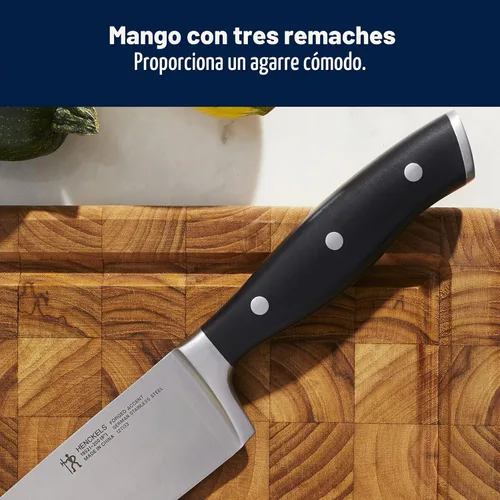 Vista 9 de Henckels - Cuchillo de chef forjado Accent de 8 pulgadas, color negro