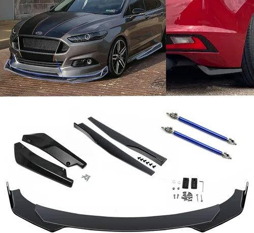 Vista 15 de x xotic tech Labio Universal para Parachoques Delantero Alerón de Barbilla Divisor Difusor Protector de Ala Moldura Kit de Carrocería de Coche