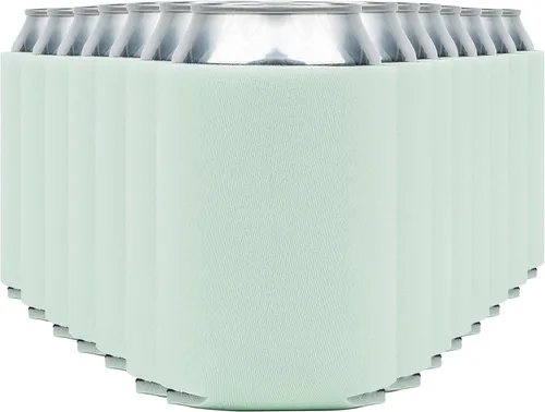 Vista 30 de Fundas enfriadoras de latas de cerveza en blanco (paquete de 14) fundas enfriadoras de latas de cerveza con aislamiento suave - Fundas negras lisas
