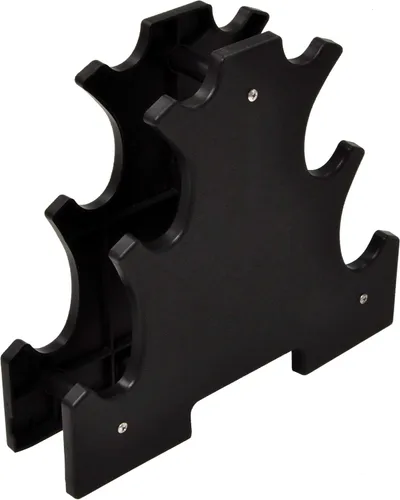 Vista 4 de Fitvids Juego de 6 mancuernas de neopreno, pesas de mano, juego con estante: 3/5/8 pares