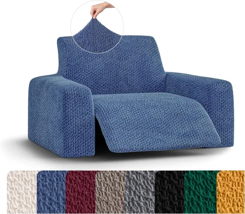 Vista 15 de PAULATO BY GA.I.CO. Funda reclinable – Funda de ajuste suave – Protector elástico de muebles reclinables de 1 pieza – Tela de terciopelo lavable a