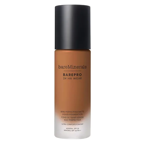 Vista 36 de bareMinerals BarePro 24HR Wear Matte Liquid Foundation Mineral SPF 20, Base de maquillaje de cobertura completa para piel madura, libre de aceite