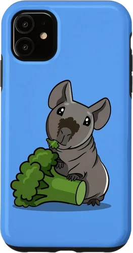 Vista 8 de Funny Kawaii Kids Broccoli Black Hairless Guinea Pig Lover Case for iPhone 17