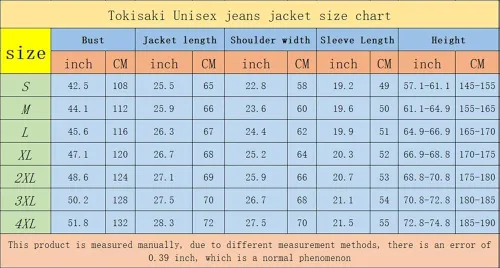 Vista 5 de Tokisaki Anime Tsukino - Chaqueta de mezclilla para cosplay, sudadera con capucha para hombre, chaqueta de camionero para mujer, disfraces