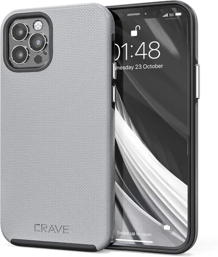 Vista 8 de Crave Funda para iPhone 12, iPhone 12 Pro, funda de protección dual para iPhone 12/12 Pro (6.1 pulgadas), color verde bosque