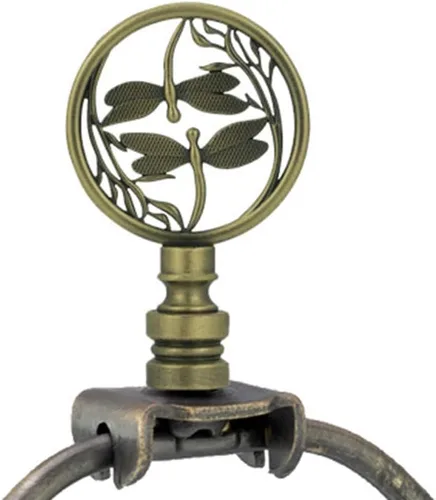 Vista 5 de Lámpara de diseño de libélula con perilla de tapa de doble libélula, tratamiento de hueco, diseño de libélula (bronce) - 1 unidad