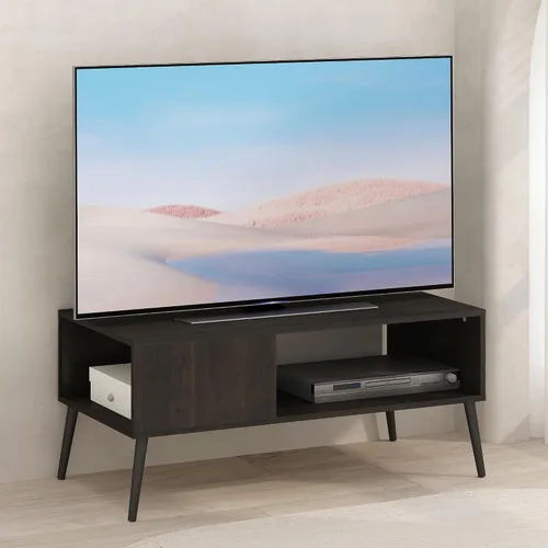 Vista 21 de Furinno Clásico Moderno Soporte de TV para Sala de Estar, Centro de Entretenimiento con Estantes Abiertos, para Televisores de hasta 60 Pulgadas