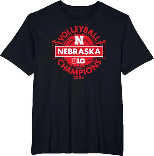 Vista 15 de Nebraska Cornhuskers Big Ten Champs 2023 - Camiseta de voleibol para mujer, Negro