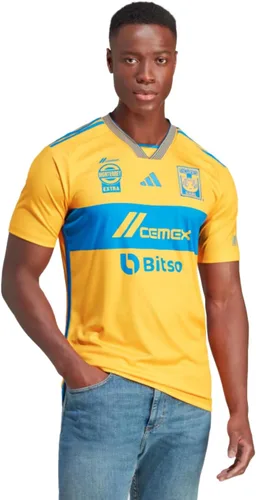 Vista 3 de adidas Camiseta de fútbol Tigres TUANL 2324 para hombre, diseño nostálgico con tecnología Aeroready de alto rendimiento