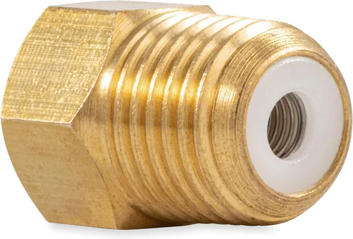 Vista 2 de Camco 59954 1/4" NPT macho x 1/4" hembra con válvula de retención para dispositivo de propano con destello invertido