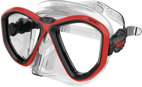 Vista 17 de Seac Símbolo, máscara de buceo hecha en Italia con dos lentes y hebilla 3D