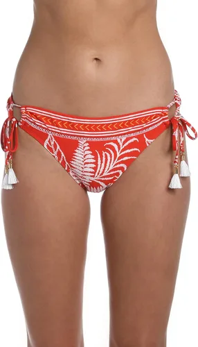 Vista 61 de La Blanca Parte inferior de bikini hipster con lazo lateral para mujer Negro/ Luces de la ciudad