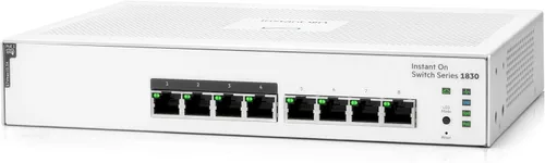 Vista 7 de Switch HPE Networking Instant On Serie 1830 de 8 puertos Gb Smart-Managed Layer 2 Ethernet con PoE 8X 1G 4X CL4 PoE (65 W) Sin ventilador