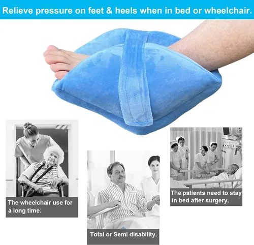 Vista 5 de Cojín protector de talón, almohada de apoyo para úlceras por presión y úlceras, 1 almohada de elevación de pies, protector de tobillo, botas