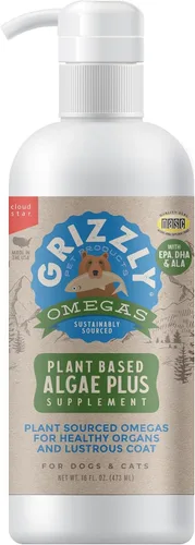 Vista 10 de Grizzly Pet Products Algal Plus Omega 3-6-9 Suplemento alimenticio para perros y gatos, botella de 8 onzas