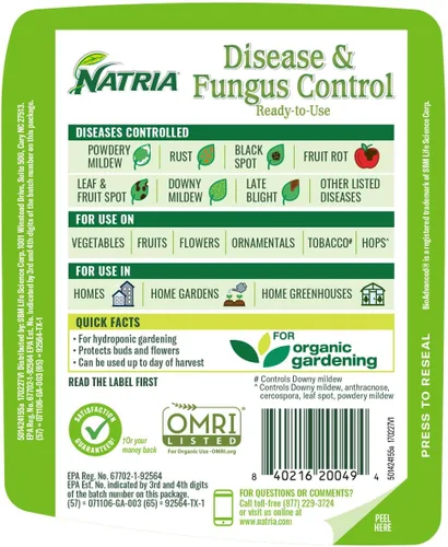 Vista 8 de NATRIA Control de enfermedades y hongos, listo para usar, 24 onzas, fungicida de cobre líquido, fungicida de cobre en aerosol para plantas