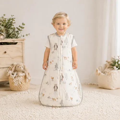 Vista 5 de Toddler Sleep Sack Muslin Cotton Summer Baby Wearable Blanket Lightweight Sleeping Bag